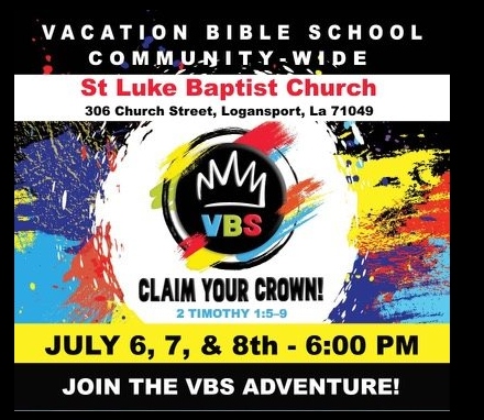 Vacation Bible School flyer for St. Luke Baptist Church